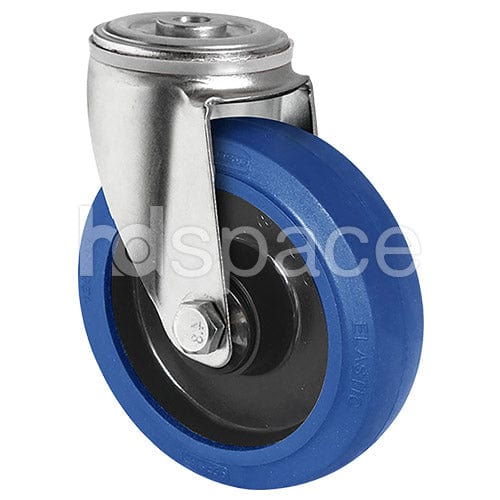 Elastic Blue Rubber 80mm Bolt Hole Castor HD Space