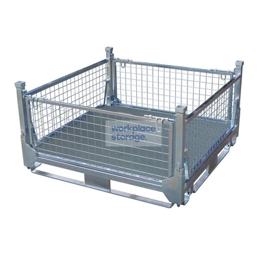 Collapsible Transport Cage Half Height Workplace Storage Collapsible Transport Cages