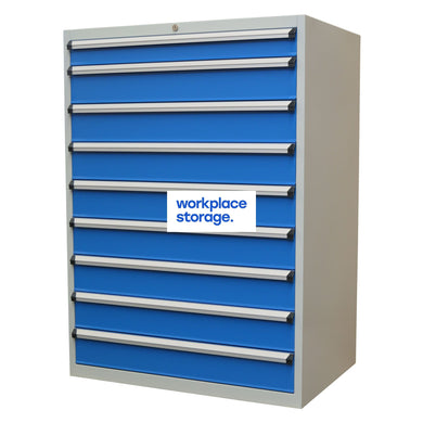 Drawer Cabinet - 9 Drawer 1400H Workplace Storage 1400 Workshop Drawer Cabinets and Dividers