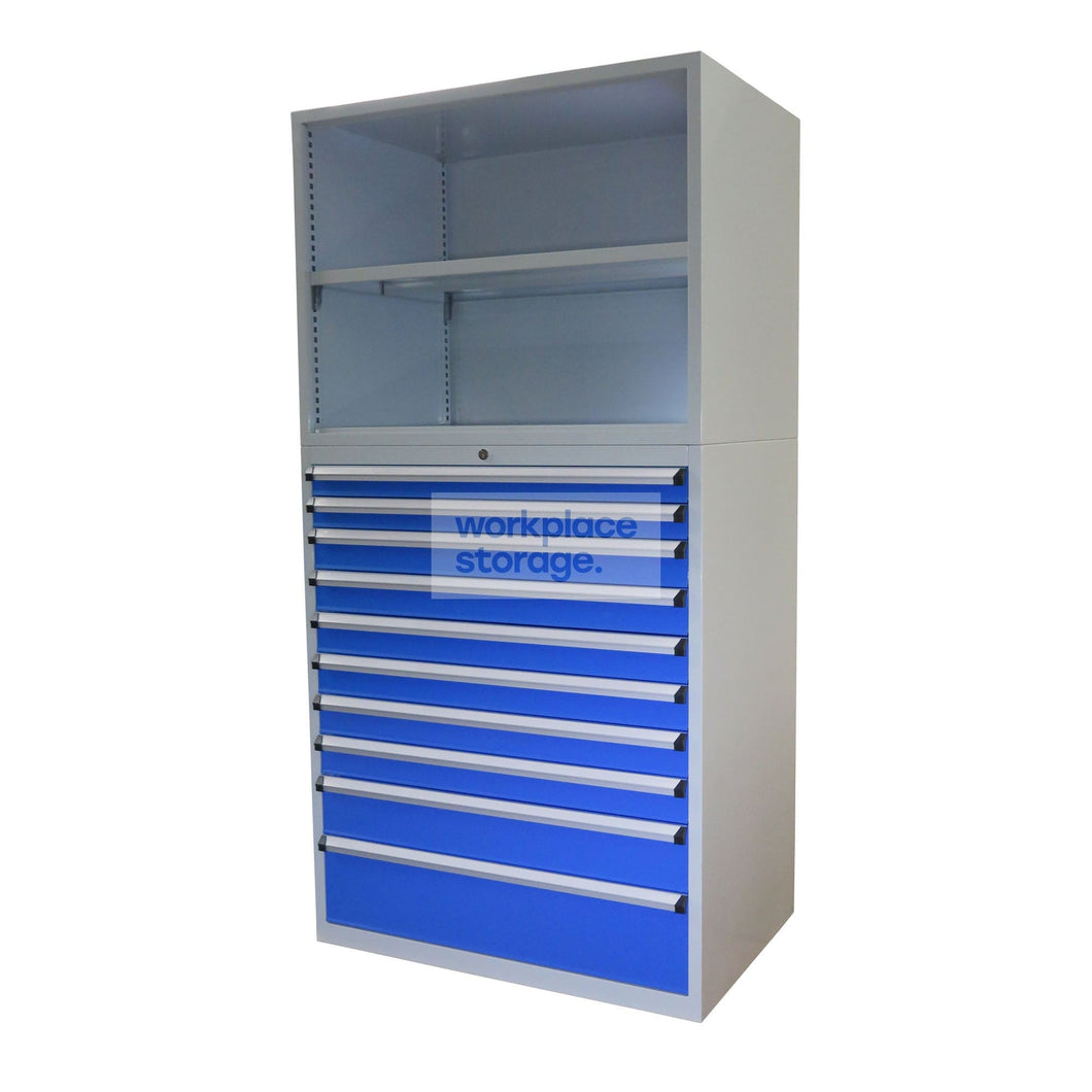 Drawer Cabinet (no doors) - 10 Drawer 2000H Workplace Storage 2000 Workshop Drawer Cabinets and Dividers