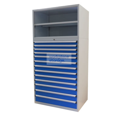 Drawer Cabinet (no doors) - 13 Drawer 2000H Workplace Storage 2000 Workshop Drawer Cabinets and Dividers