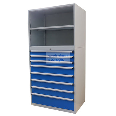 Drawer Cabinet (no doors) - 8 Drawer 2000H Workplace Storage 2000 Workshop Drawer Cabinets and Dividers