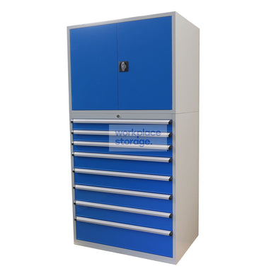 Drawer Cabinet (steel doors) - 8 Drawer 2000H Workplace Storage 2000 Workshop Drawer Cabinets and Dividers