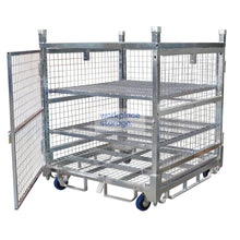 Load image into Gallery viewer, Logistics Cage with Castors Half Height Workplace Storage Logistics Cage Systems
