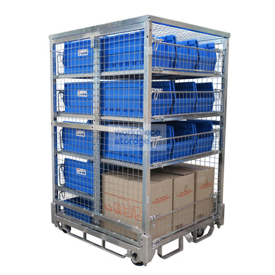 Logistics Cage with Centre Divider Workplace Storage Logistics Cage Systems