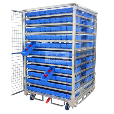 Logistics Cages With Buckets Workplace Storage Logistics Cage Systems