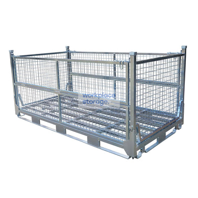 Pallet Cage Collapsible Full Double Workplace Storage Collapsible Pallet Storage Cages
