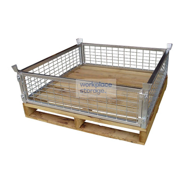 Pallet Cage Hardwood Low Height Workplace Storage Pallet Cages