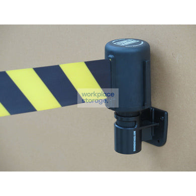Retractable Belt Barrier Wall Mount Workplace Storage Area Safety Equipment