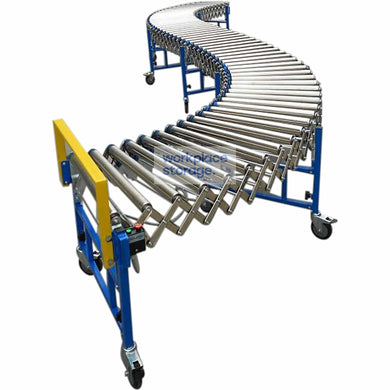 Warehouse Conveyor Flexible with Steel Rollers Workplace Storage Roller Conveyor Systems