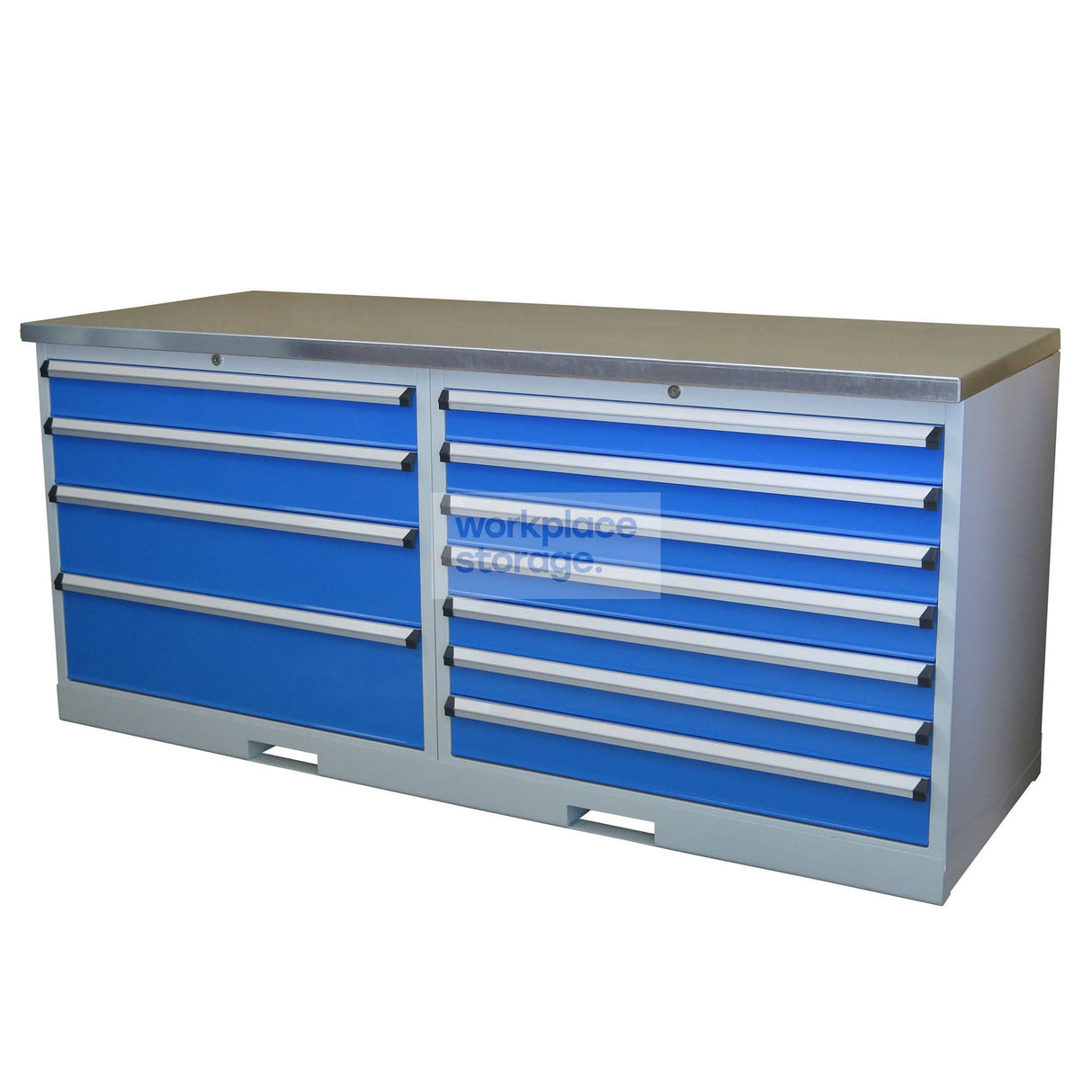 Workstation Drawers 4 and 7 - Galvanized Workbench Workplace Storage Industrial Workbenches with Drawers