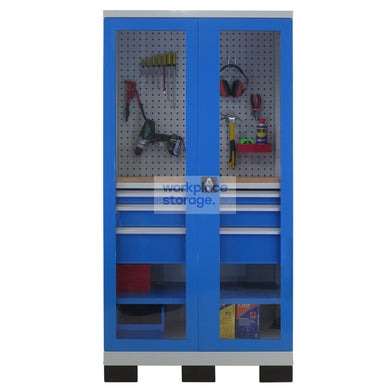 Workstation Drawers (clear doors) - 3Drawers 1Shelf Workplace Storage Storage Cabinets & Lockers