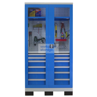 Workstation Drawers (clear doors) - 6Drawers 1Shelf Workplace Storage Storage Cabinets & Lockers