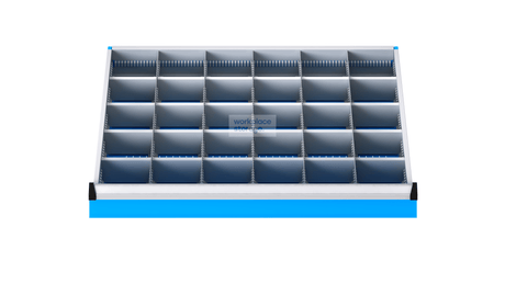 30 Compartment Adjustable Metal Divider Kit for 100mm High Drawer Face Workplace Storage 100mm High Drawer Face Divider Kits