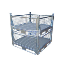 Load image into Gallery viewer, Collapsible Transport Cage Half Height Workplace Storage Collapsible Transport Cages
