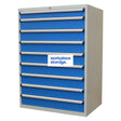 Drawer Cabinet - 9 Drawer 1400H Workplace Storage 1400 Workshop Drawer Cabinets and Dividers
