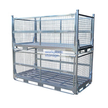 Load image into Gallery viewer, Pallet Cage Collapsible Full Double Workplace Storage Collapsible Pallet Storage Cages
