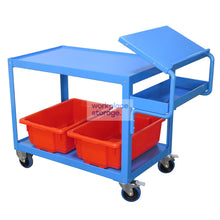 Load image into Gallery viewer, Warehouse Trolley 2 Tier Workplace Storage Warehouse Trolleys
